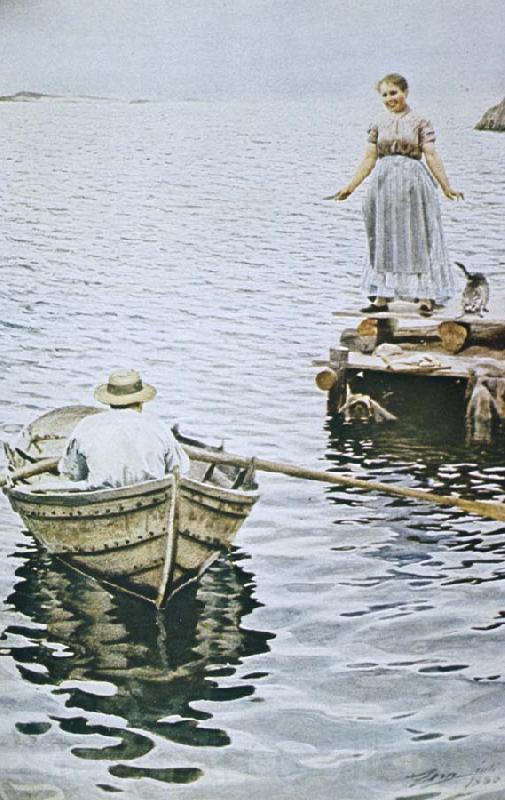 Anders Zorn en siren Norge oil painting art